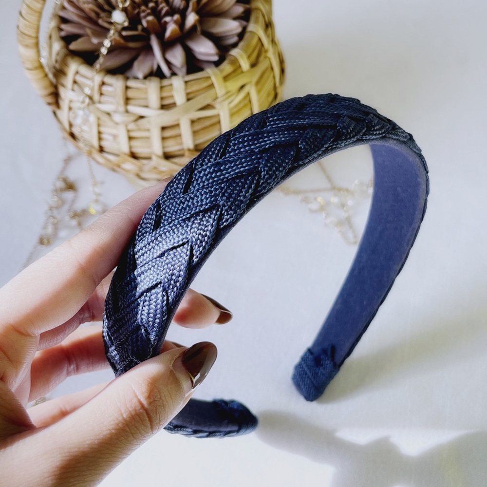 Wide Blue Pattern Headband